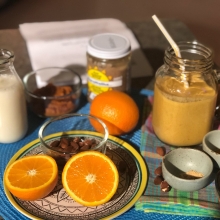 100% Orange Juice Sweet Potato Smoothie